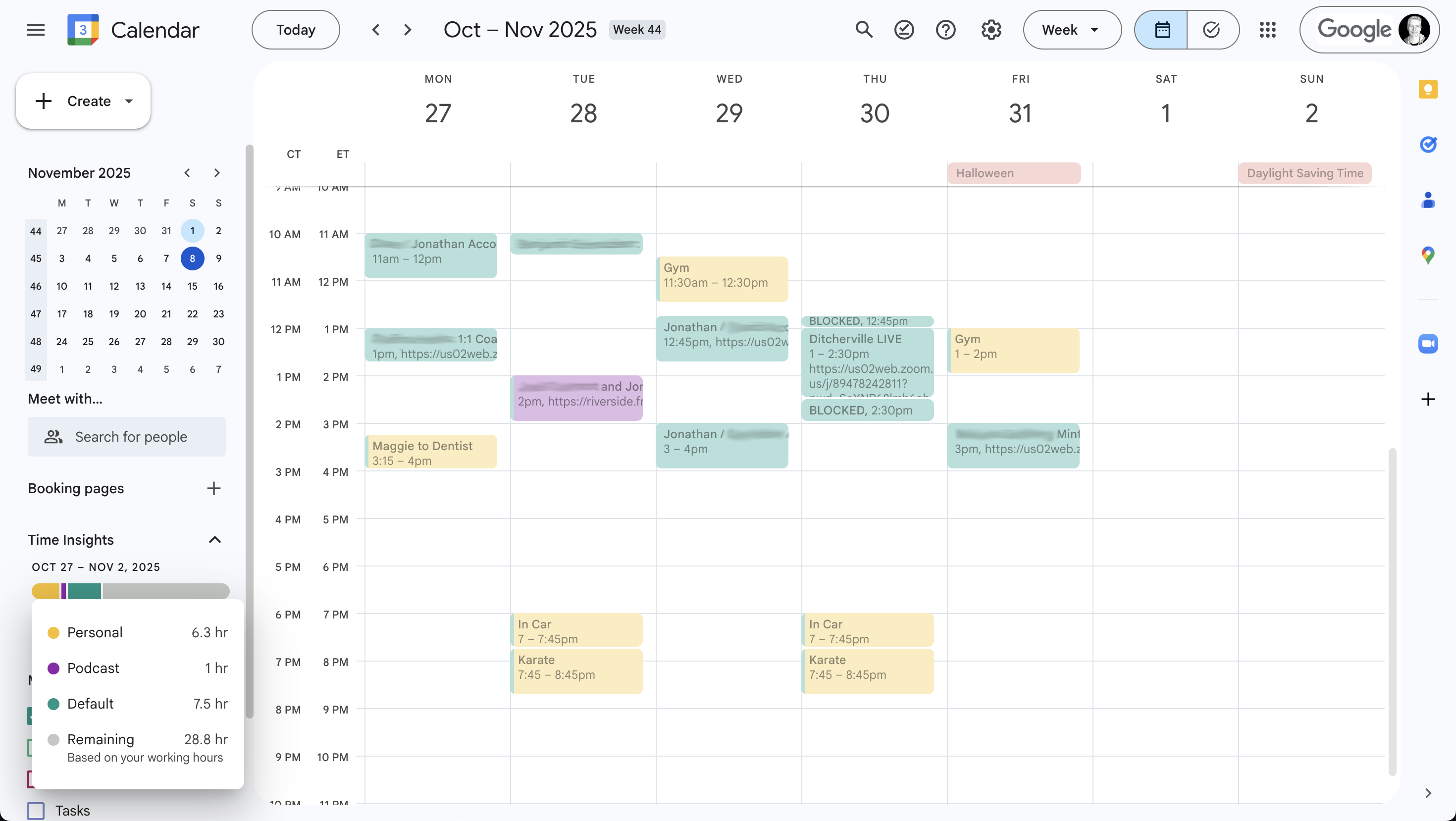 Jonathan Stark’s Calendar for the week of October 27th, 2025